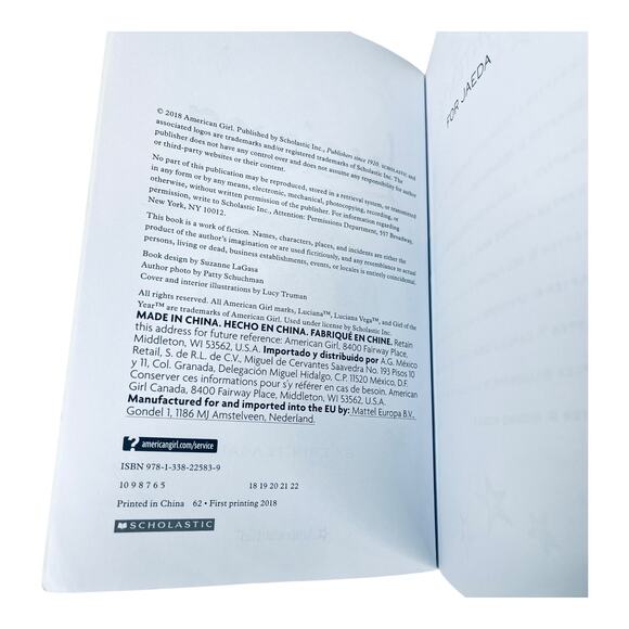 American Girl Of The Year LUCIANA MEET BOOK by Erin Teagan 2018 Book 1 Paperback - Picture 3 of 5